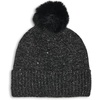 image:imageKarl Lagerfeld Womens Sequin Knit Faux Fur Pom BeanieBlack