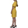 image:imageKarl Lagerfeld Womens Short Puff Sleeve Bow Detailed Neck Aline Mini DressFresia Yellow