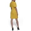 image:imageKarl Lagerfeld Womens Short Puff Sleeve Bow Detailed Neck Aline Mini DressFresia Yellow