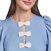 image:imageKarl Lagerfeld Womens Short Puff Sleeve Bow Detailed Neck Aline Mini DressLight Blue Multi