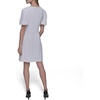 image:imageKarl Lagerfeld Womens Short Puff Sleeve Bow Detailed Neck Aline Mini DressSoft WhiteBlack