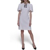 image:imageKarl Lagerfeld Womens Short Puff Sleeve Bow Detailed Neck Aline Mini DressSoft WhiteBlack