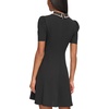 image:imageKarl Lagerfeld Womens Short Puff Sleeve Embellished Collar Aline Mini DressBlack