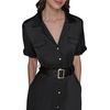 image:imageKarl Lagerfeld Womens Short Sleeve Buttons Down Front ShirtdressBlack