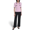 image:imageKarl Lagerfeld Womens Short Sleeve Classic Tailored Polished Sweater with CollarBallet SlipperBlack
