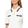 image:imageKarl Lagerfeld Womens Short Sleeve Classic Tailored Polished Sweater with CollarSoft WhiteBlack