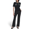 image:imageKarl Lagerfeld Womens Short Sleeve Classic Tailored Polished Sweater with CollarSoft WhiteBlack