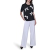 image:imageKarl Lagerfeld Womens Short Sleeve Crew Neck 3D Bows SweaterBlackSoft White