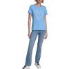 image:imageKarl Lagerfeld Womens Short Sleeve Crew Neck Floral Heart Logo TShirtSky Blue