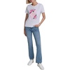 image:imageKarl Lagerfeld Womens Short Sleeve Crew Neck Floral Logo TShirtNew White