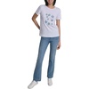 image:imageKarl Lagerfeld Womens Short Sleeve Crew Neck Flower Logo TShirtNew White