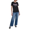 image:imageKarl Lagerfeld Womens Short Sleeve Crew Neck Logo TShirtBlackYellowMint