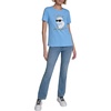 image:imageKarl Lagerfeld Womens Short Sleeve Crew Neck Logo TShirtSky Blue