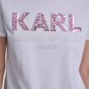 image:imageKarl Lagerfeld Womens Short Sleeve Crew Neck Logo TShirtWhiteYellowMint
