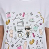 image:imageKarl Lagerfeld Womens Short Sleeve Crew Neck Sewing Logo TShirtWhite