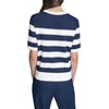image:imageKarl Lagerfeld Womens Short Sleeve Crew Neck Striped Sequin SweaterNaval AcademySoft White