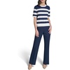 image:imageKarl Lagerfeld Womens Short Sleeve Crew Neck Striped Sequin SweaterNaval AcademySoft White