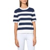 image:imageKarl Lagerfeld Womens Short Sleeve Crew Neck Striped Sequin SweaterNaval AcademySoft White