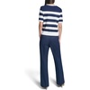 image:imageKarl Lagerfeld Womens Short Sleeve Crew Neck Striped Sequin SweaterNaval AcademySoft White