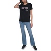 image:imageKarl Lagerfeld Womens Short Sleeve Crew Neck Sunglasses Logo TShirtNew Black
