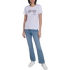 image:imageKarl Lagerfeld Womens Short Sleeve Crew Neck Sunglasses Logo TShirtNew White