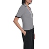 image:imageKarl Lagerfeld Womens Short Sleeve Delicate Sweater with Ruffle DetailingSoft WhiteBlack