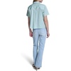 image:imageKarl Lagerfeld Womens Short Sleeve Gold Bead Collar Button Down Solid Cropped BlouseFresh Mint