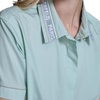 image:imageKarl Lagerfeld Womens Short Sleeve Gold Bead Collar Button Down Solid Cropped BlouseFresh Mint