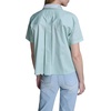 image:imageKarl Lagerfeld Womens Short Sleeve Gold Bead Collar Button Down Solid Cropped BlouseFresh Mint
