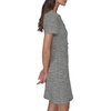 image:imageKarl Lagerfeld Womens Short Sleeve Gold Button Up Knit Sheath Mini DressBlackSoft White