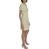 image:imageKarl Lagerfeld Womens Short Sleeve Gold Button Up Knit Sheath Mini DressTea GreenSoft White