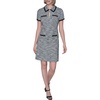 image:imageKarl Lagerfeld Womens Short Sleeve Keyhole Neckline Knit Tweed DressBeacon BlueDark Teal Multi