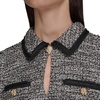 image:imageKarl Lagerfeld Womens Short Sleeve Keyhole Neckline Knit Tweed DressCarnelianChocolate Multi