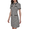 image:imageKarl Lagerfeld Womens Short Sleeve Keyhole Neckline Knit Tweed DressCarnelianChocolate Multi