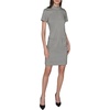 image:imageKarl Lagerfeld Womens Short Sleeve Mock Neck Sheath Mini DressBrown Multi