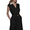 image:imageKarl Lagerfeld Womens Short Sleeve Multifunctional Shirt DressBlackSoft White