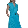 image:imageKarl Lagerfeld Womens Short Sleeve Multifunctional Shirt DressBlue Hydrangea