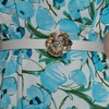 image:imageKarl Lagerfeld Womens Short Sleeve Multifunctional Shirt DressBlue Hydrangea Combo