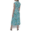 image:imageKarl Lagerfeld Womens Short Sleeve Multifunctional Shirt DressBlue Hydrangea Combo