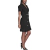image:imageKarl Lagerfeld Womens Short Sleeve Notch Collar Scuba Crepe Blazer Dress with Flounce HemBlack