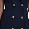 image:imageKarl Lagerfeld Womens Short Sleeve Notch Collar Scuba Crepe Blazer Dress with Flounce HemMarine