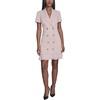 image:imageKarl Lagerfeld Womens Short Sleeve Notch Collar Scuba Crepe Blazer Dress with Flounce HemPearl Blush