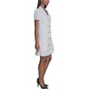 image:imageKarl Lagerfeld Womens Short Sleeve Notch Collar Scuba Crepe Blazer Dress with Flounce HemSoft White