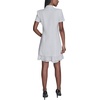 image:imageKarl Lagerfeld Womens Short Sleeve Notch Collar Scuba Crepe Blazer Dress with Flounce HemSoft White