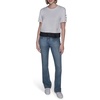 image:imageKarl Lagerfeld Womens Short Sleeve Pleated Border Crewneck Essential TShirtSoft WhiteBlack