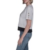 image:imageKarl Lagerfeld Womens Short Sleeve Pleated Border Crewneck Essential TShirtSoft WhiteBlack