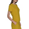 image:imageKarl Lagerfeld Womens Short Sleeve Round Neck Pleat Front Peplum BlouseGold Flake