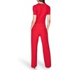 image:imageKarl Lagerfeld Womens Short Sleeve Round Neck Ribbed Sweater TeeAdmiral Red