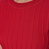 image:imageKarl Lagerfeld Womens Short Sleeve Round Neck Ribbed Sweater TeeAdmiral Red