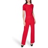 image:imageKarl Lagerfeld Womens Short Sleeve Round Neck Ribbed Sweater TeeAdmiral Red